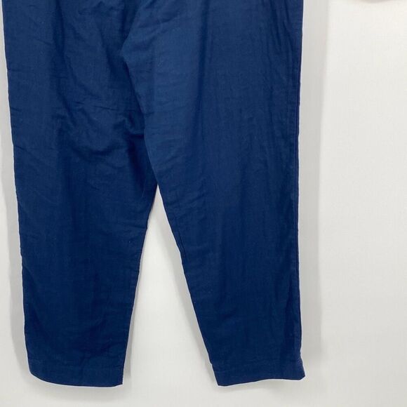 NWT J. Jill Women's Linen Cotton Pull On Drawstring Pants Indigo Blue XLT - Picture 8 of 13